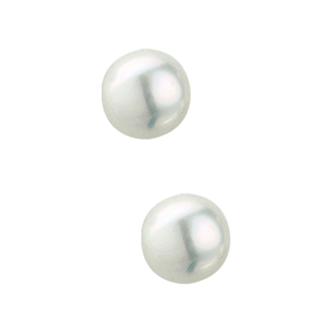 pearl ear studs 14K yellow gold