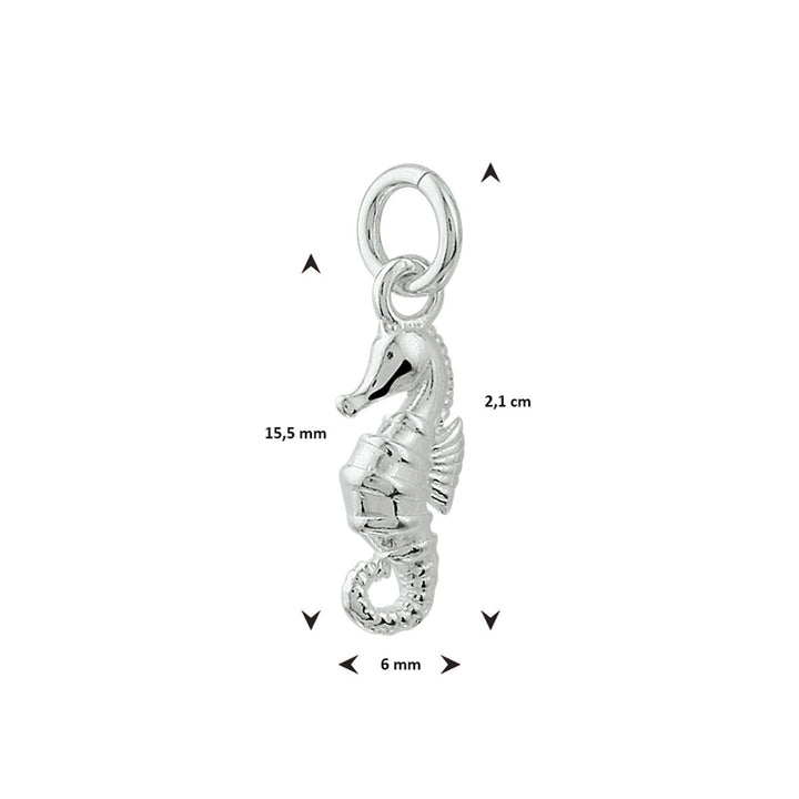 pendant seahorse silver white