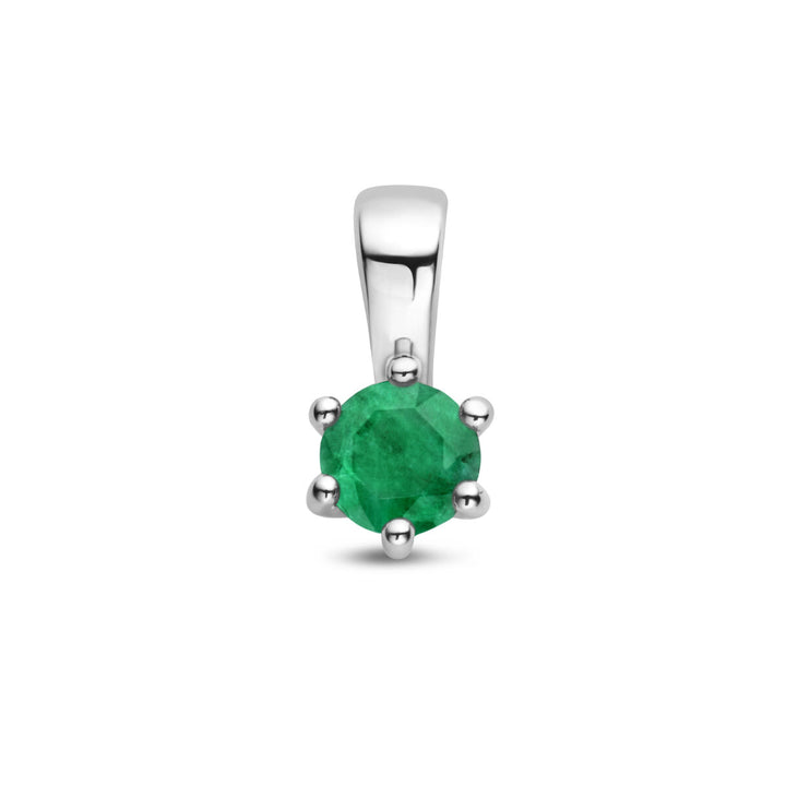 pendant with birthstone silver rhodium plated