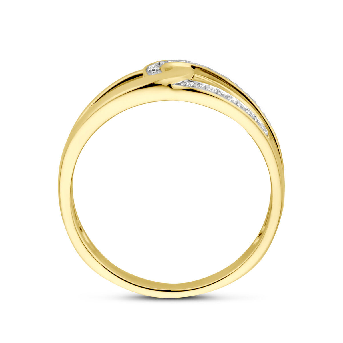 ring diamant 0.03ct h si 14K geelgoud