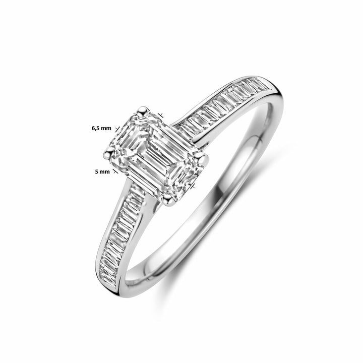 ring lab grown diamant 1.19ct h si 14K witgoud