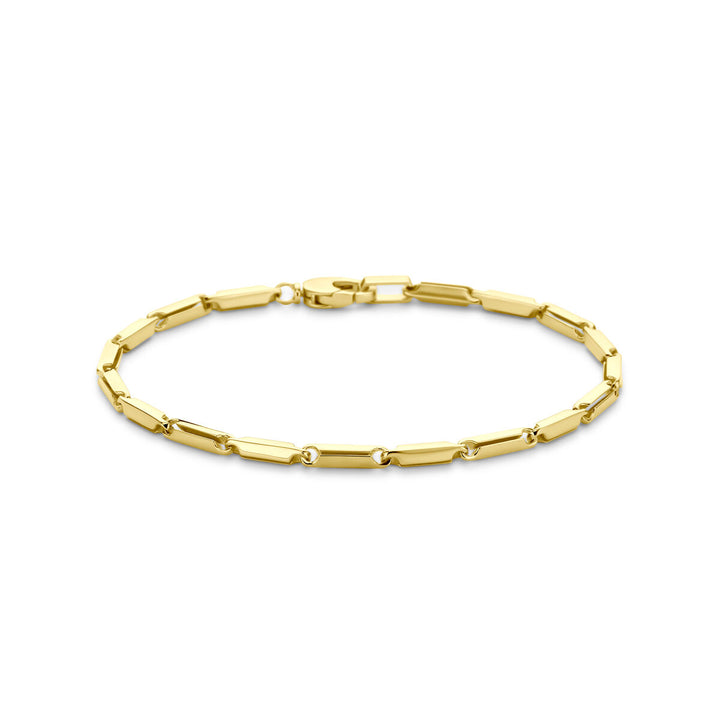 armband staafjes 3,2 mm 21 cm 14K geelgoud