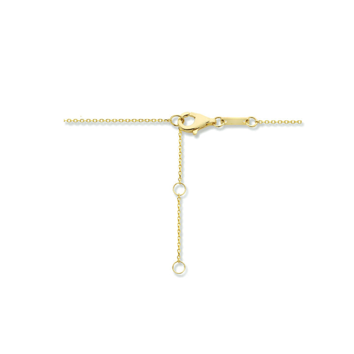 Gold ladies necklace pearl round 14K