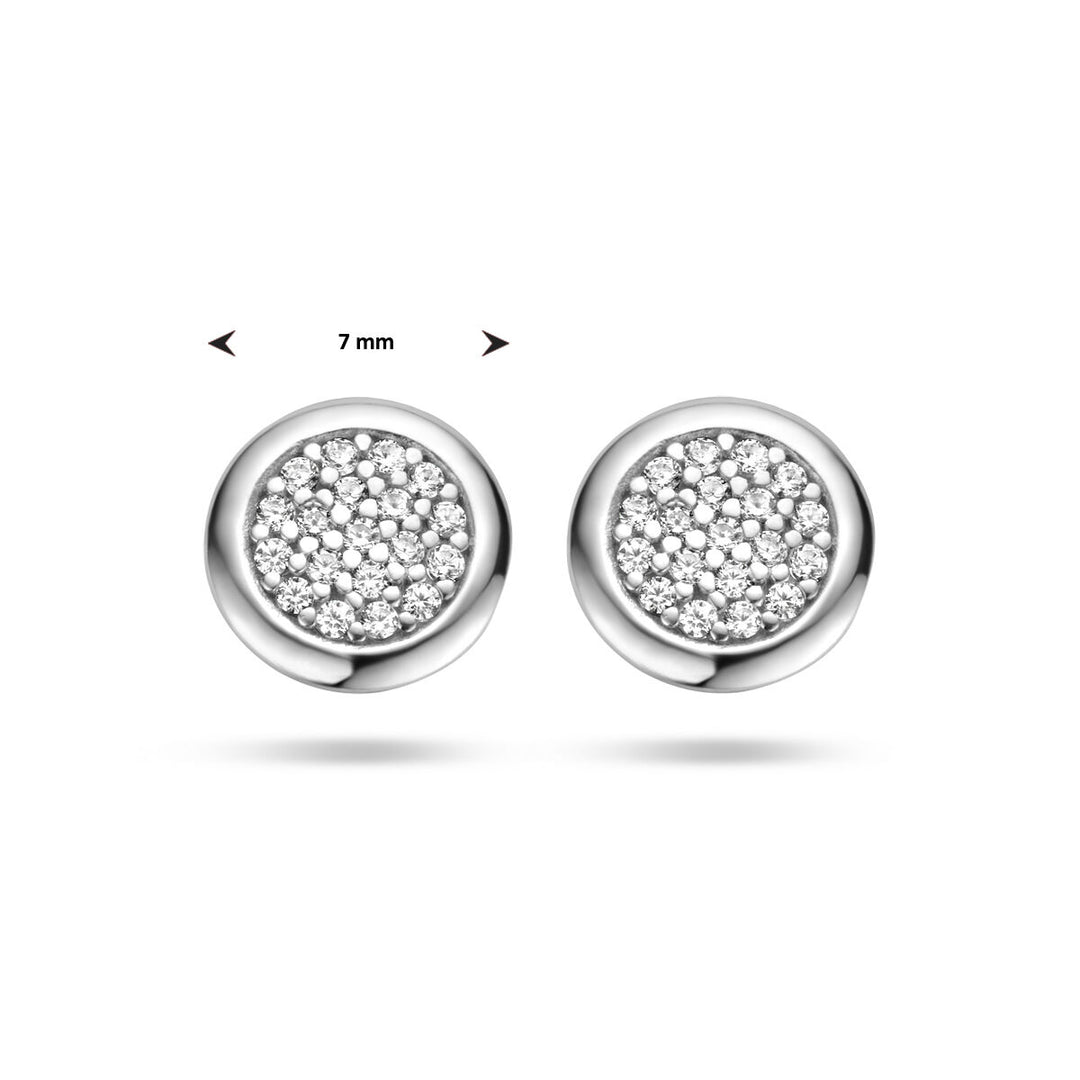 Ohrstecker Zirkonia Silber rhodiniert