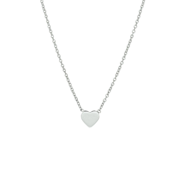 collier hart 41 + 5 cm zilver gerhodineerd