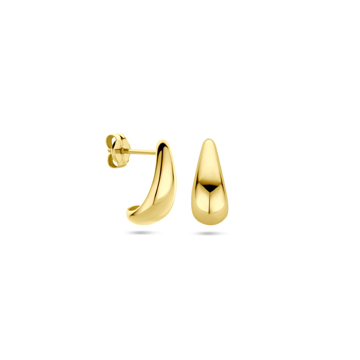 oorknoppen druppel 13 mm 14K geelgoud