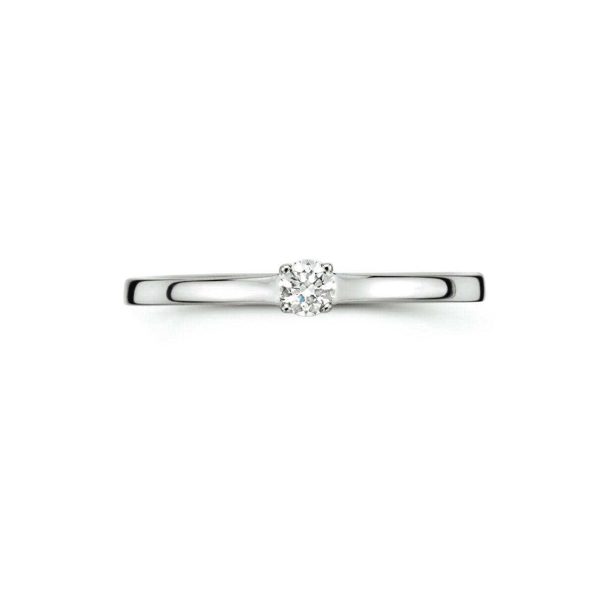 ring diamant 0.10ct h si 14K witgoud