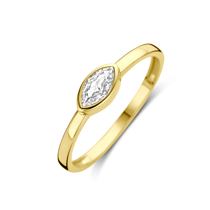 Seed ring zirkonia 14K geelgoud