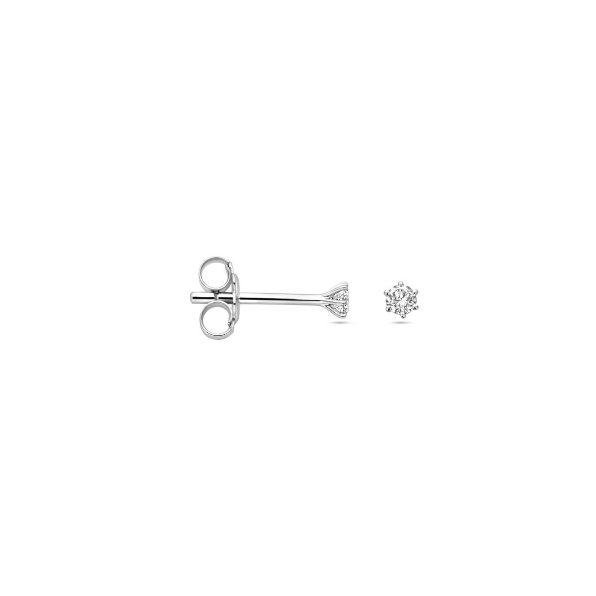 oorknoppen diamant h si 14K witgoud