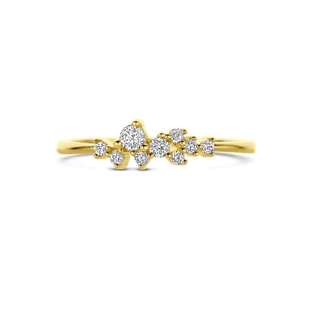 ring zirkonia 14K geelgoud