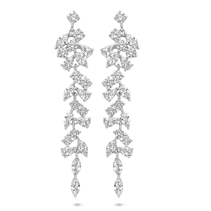 oorhangers zirkonia 60 mm zilver gerhodineerd