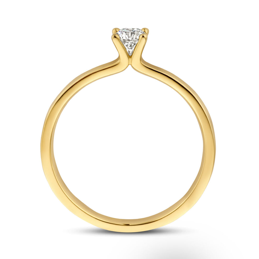 ring diamond 0.25ct h si 14K yellow gold