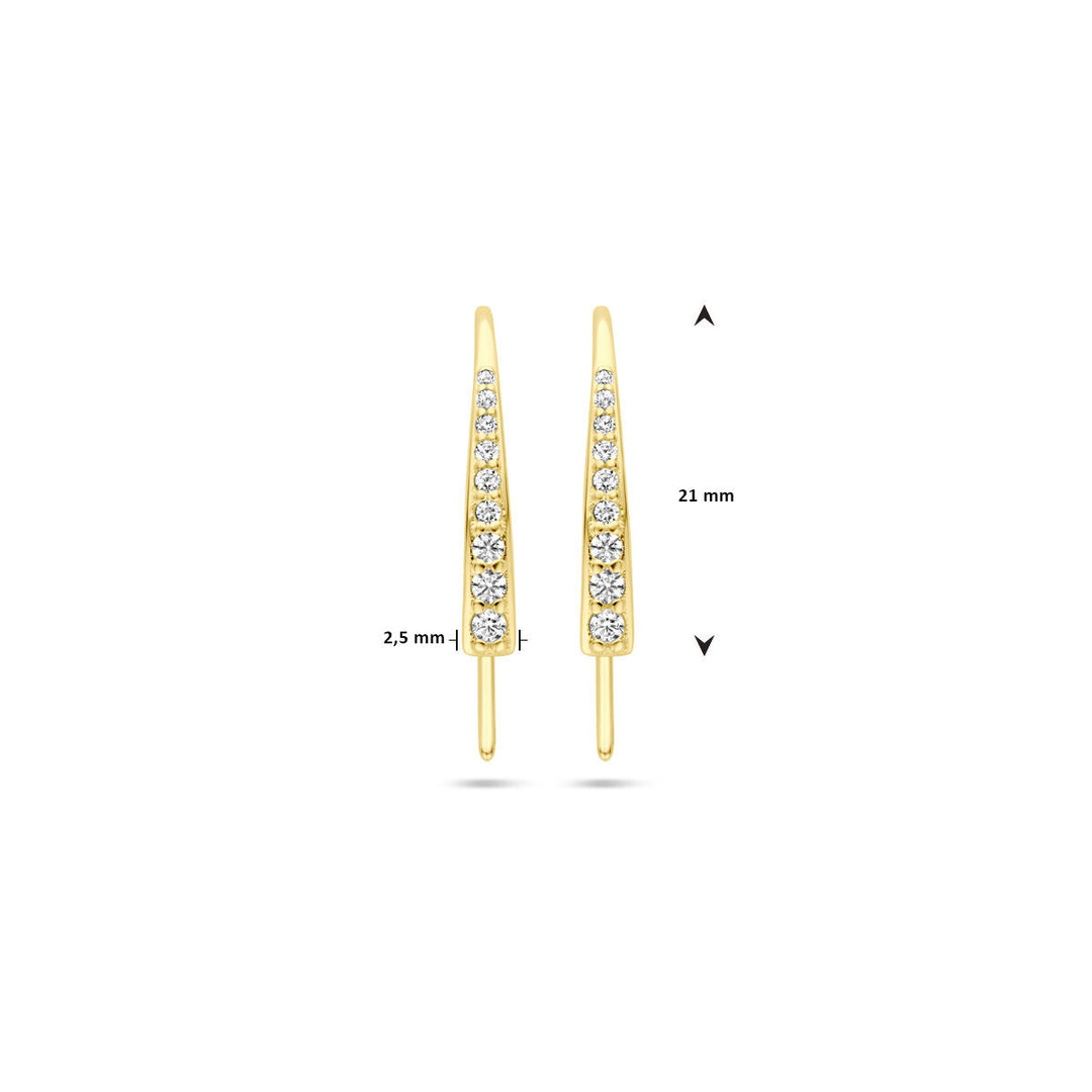 oorhaak 21 mm 14K geelgoud