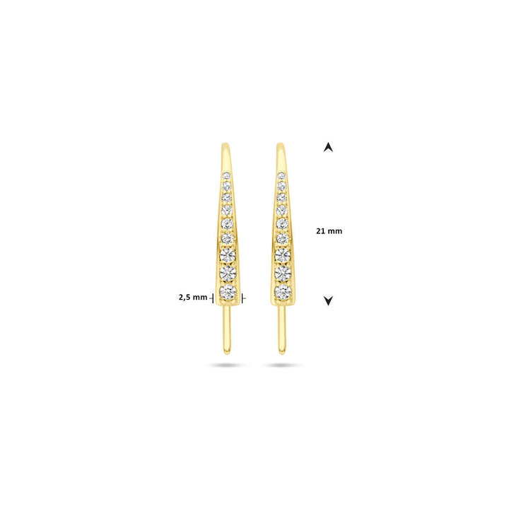 oorhaak 21 mm 14K geelgoud