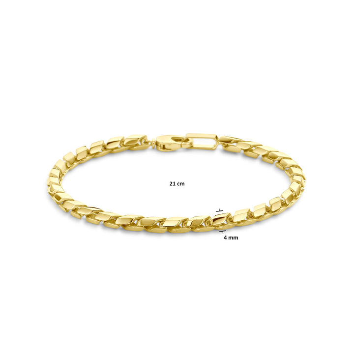 armband 4 mm 21 cm 14K geelgoud