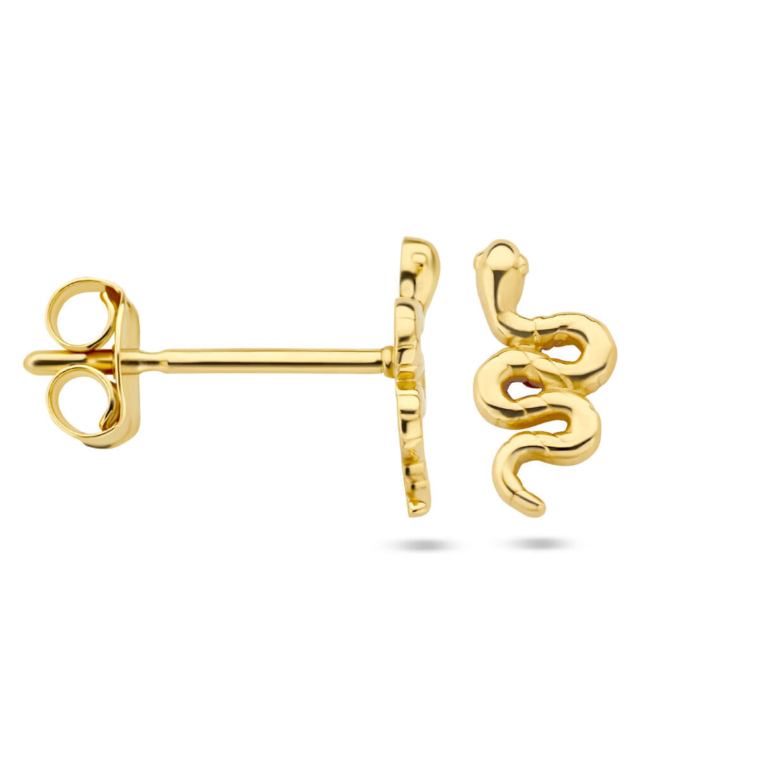 oorknoppen slang 14K geelgoud