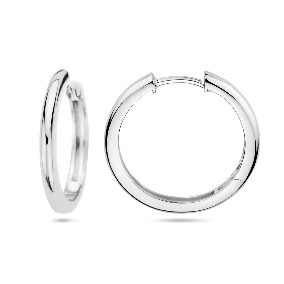 klapoorringen 2,5 mm half rond zilver gerhodineerd