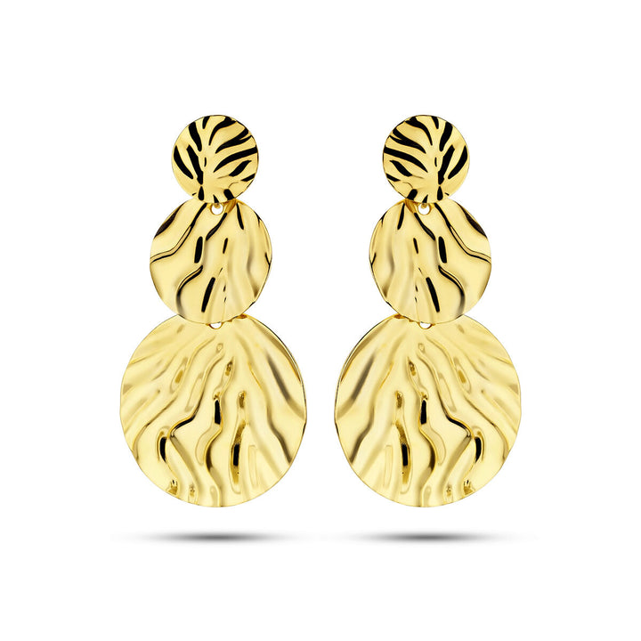 Ohrringe Relief 1 Mikron Silber vergoldet (gelb)