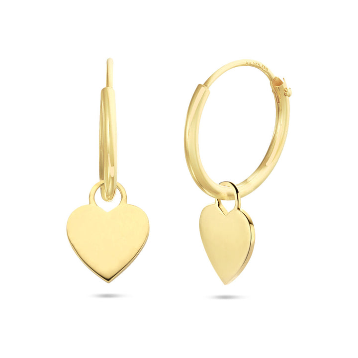 Ohrringe Herz 14K Gelbgold