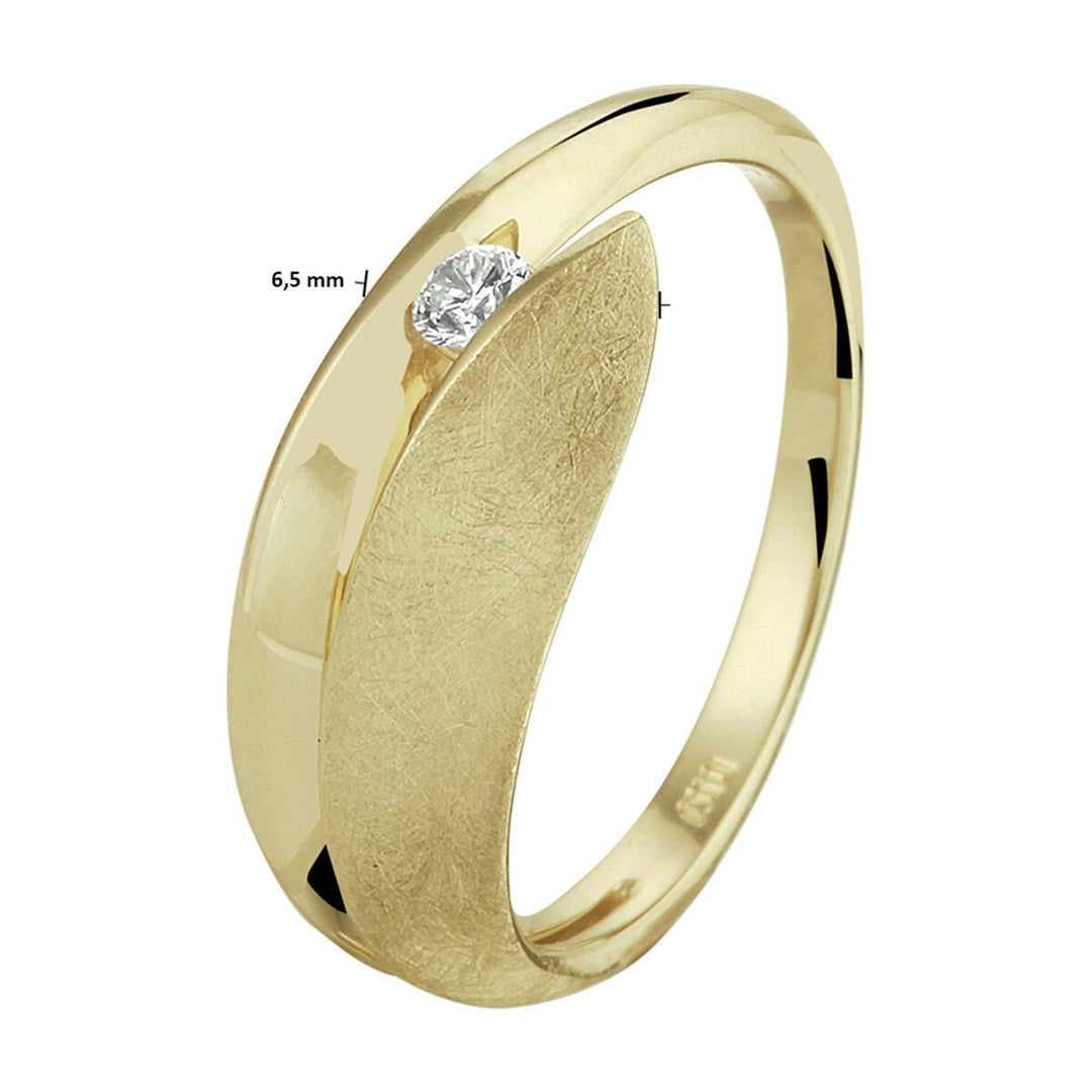 ring diamond 0.07ct h si 14K yellow gold
