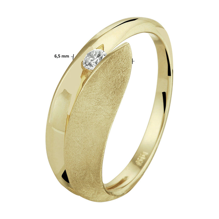 ring diamond 0.07ct h si 14K yellow gold