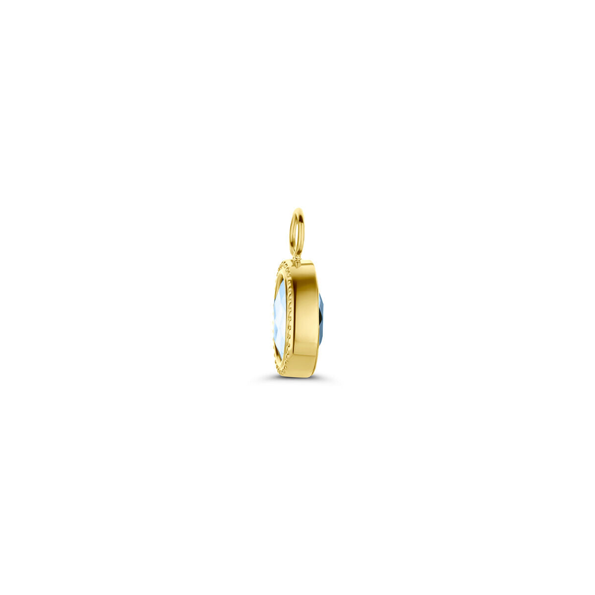 oorringhanger london blue topaas 14K geelgoud