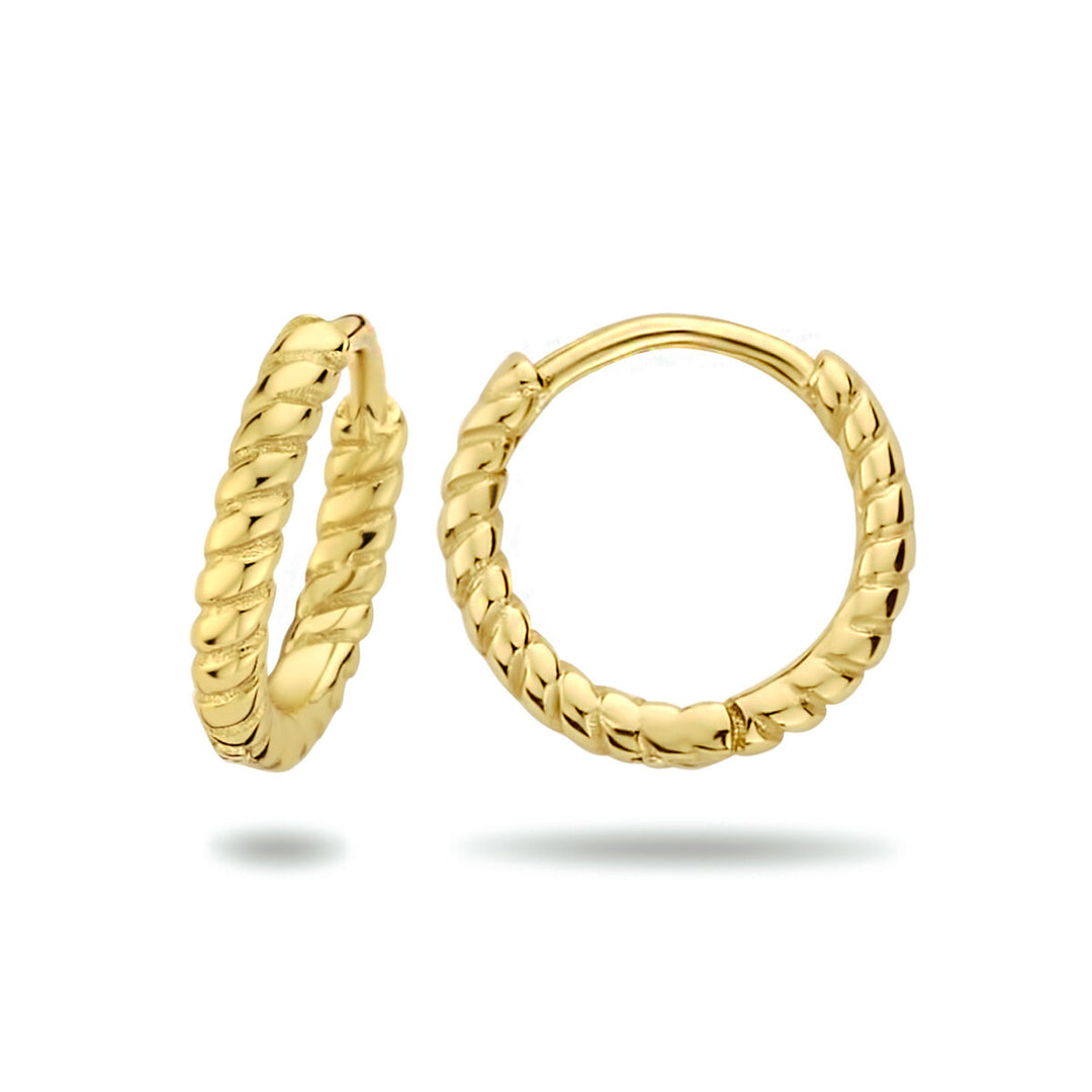 Ohrhänger gedreht 1 Mikron Silber vergoldet (gelb)