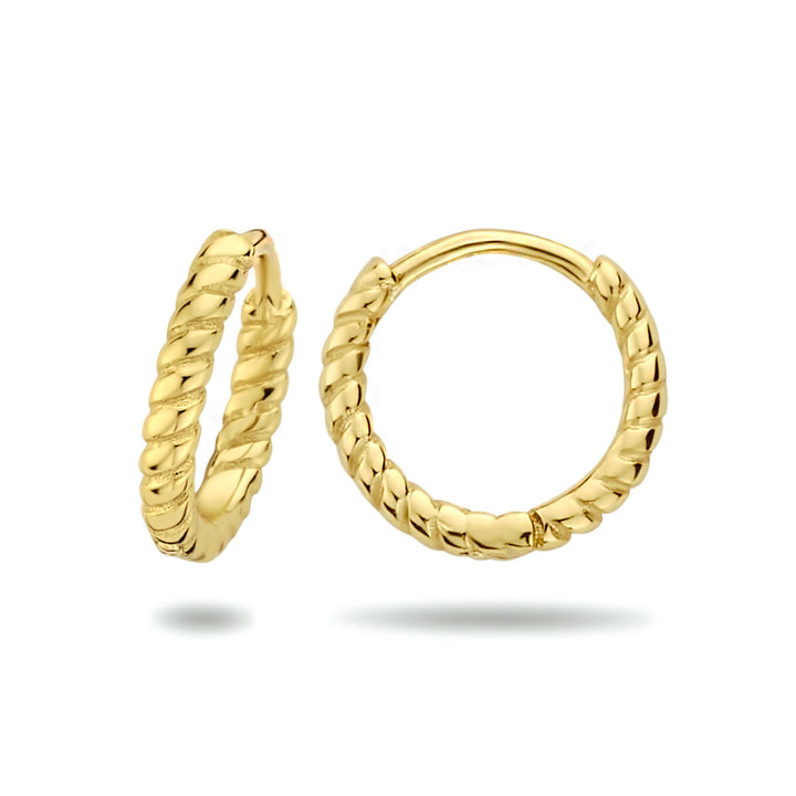 Ohrhänger gedreht 1 Mikron Silber vergoldet (gelb)