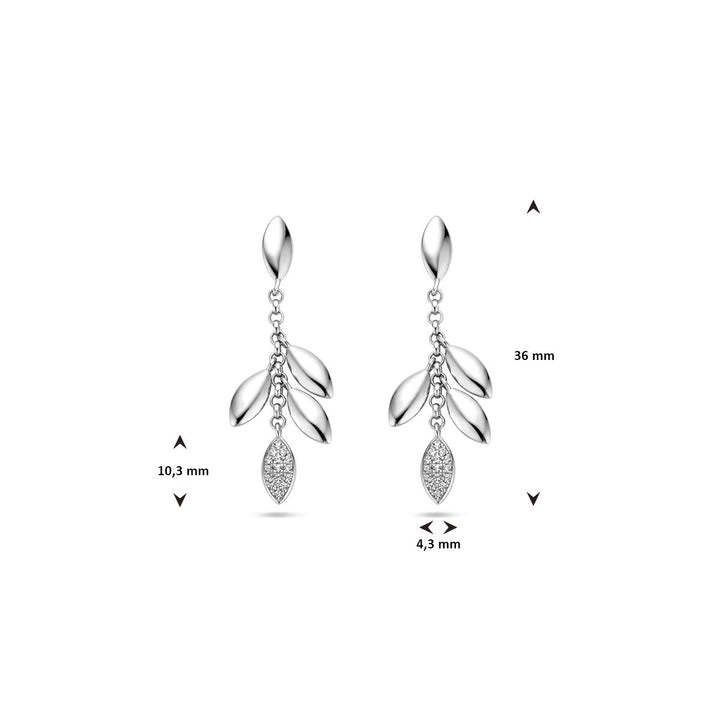 oorhangers zirkonia zilver gerhodineerd