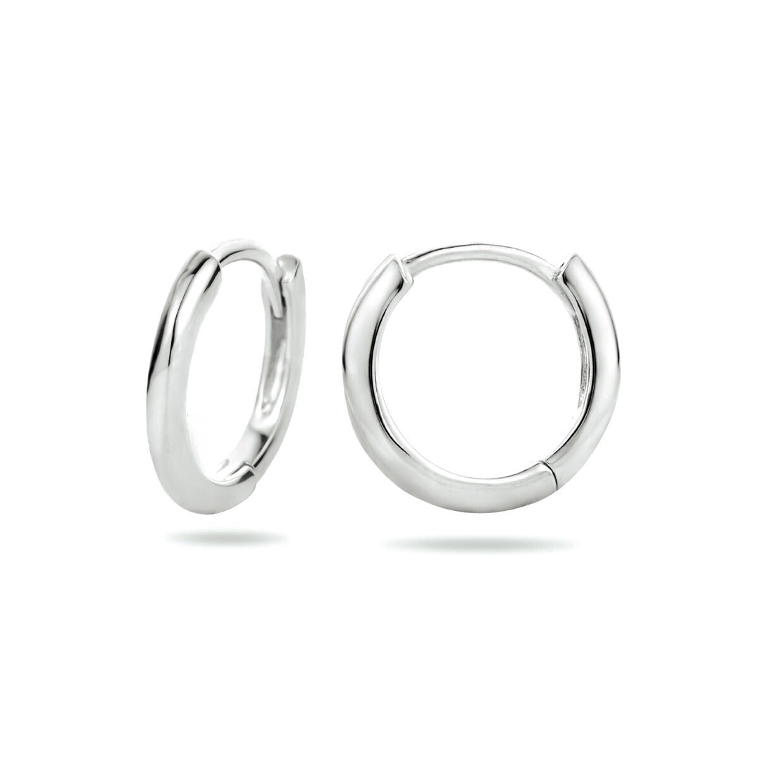 klapoorringen half rond zilver gerhodineerd