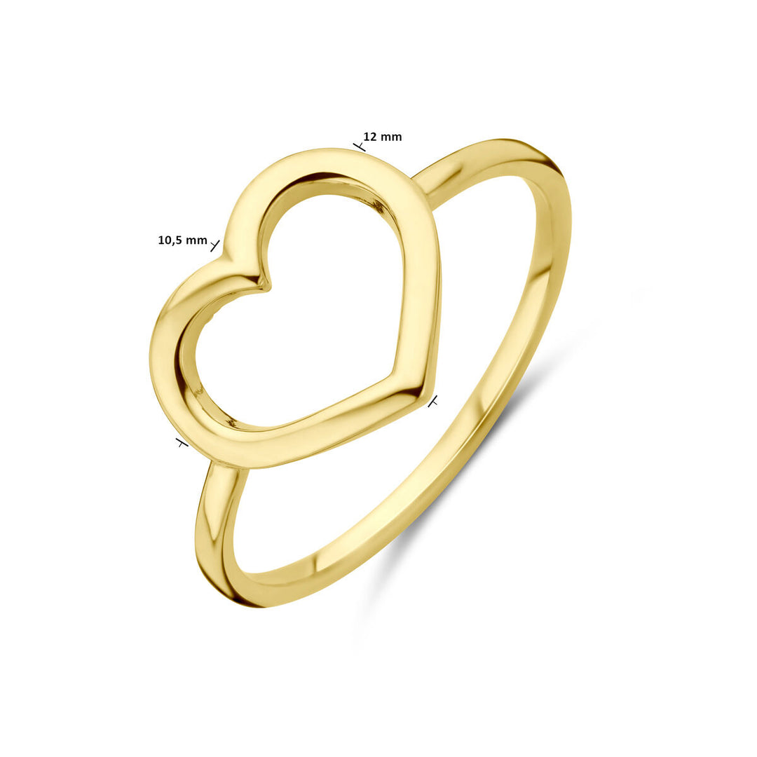 ring hart 14K geelgoud