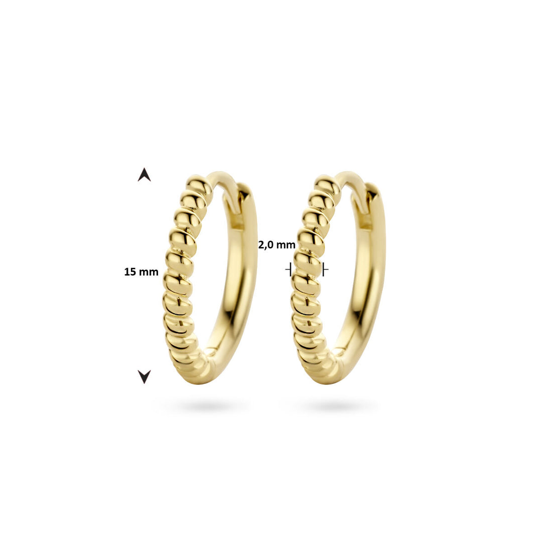 oorringen 1 micron zilver verguld (geel)