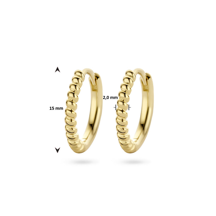 oorringen 1 micron zilver verguld (geel)