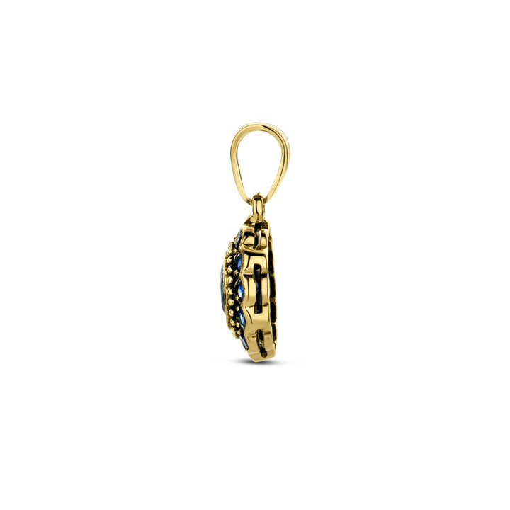 pendant sapphire 14K yellow gold