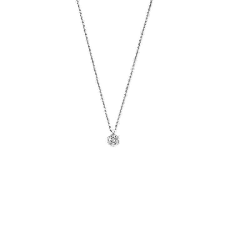 Zilveren collier met zirkonia – verstelbaar 41-45 cm