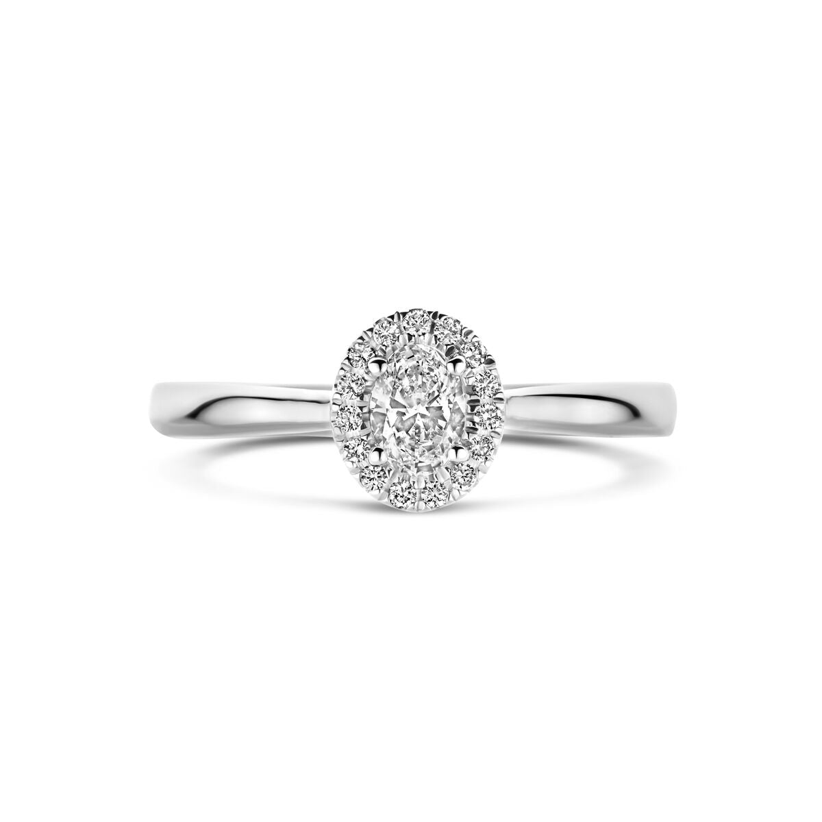 ring lab grown diamant 0.32ct h si 14K witgoud
