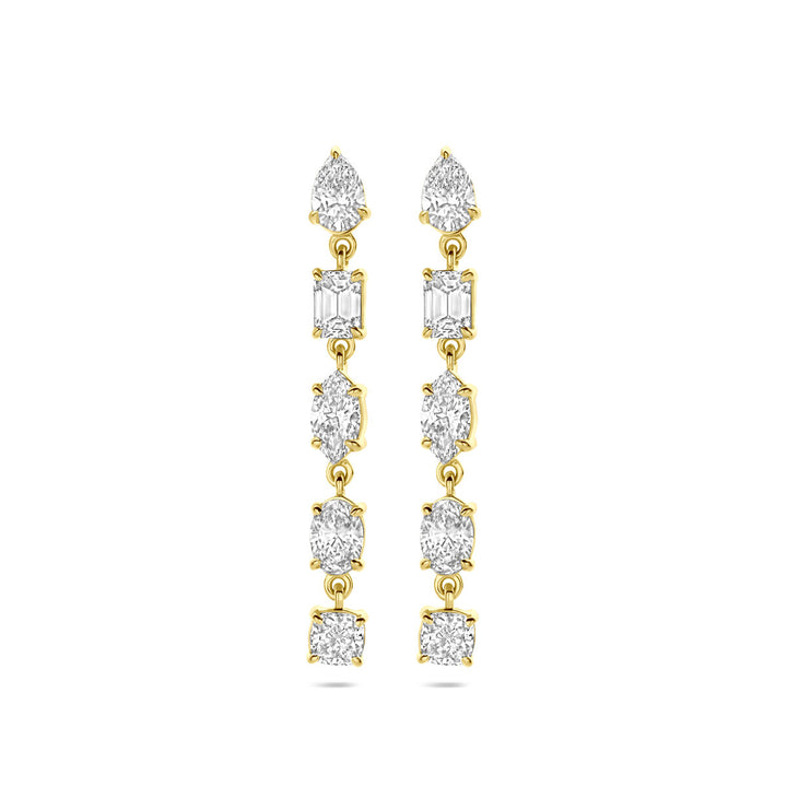 oorhangers lab grown diamant 2.00ct (2x 1.00ct) h si 30 mm 14K geelgoud