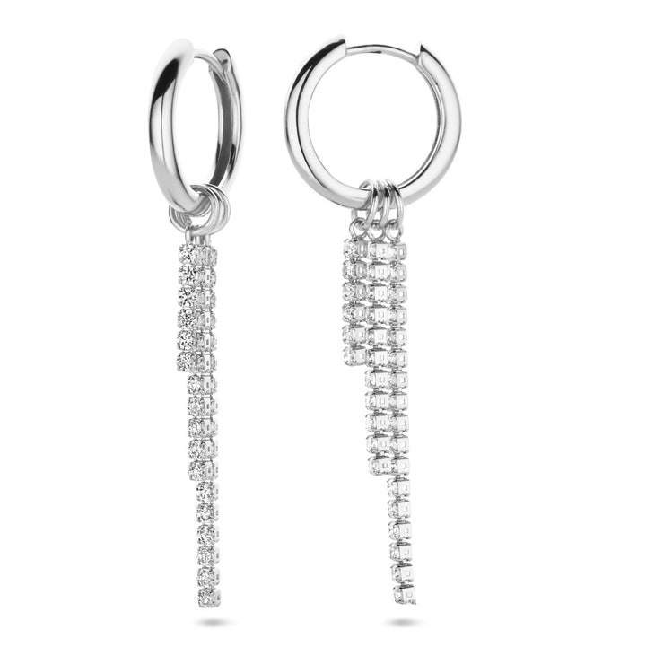 klapoorringen zirkonia 46 mm zilver gerhodineerd
