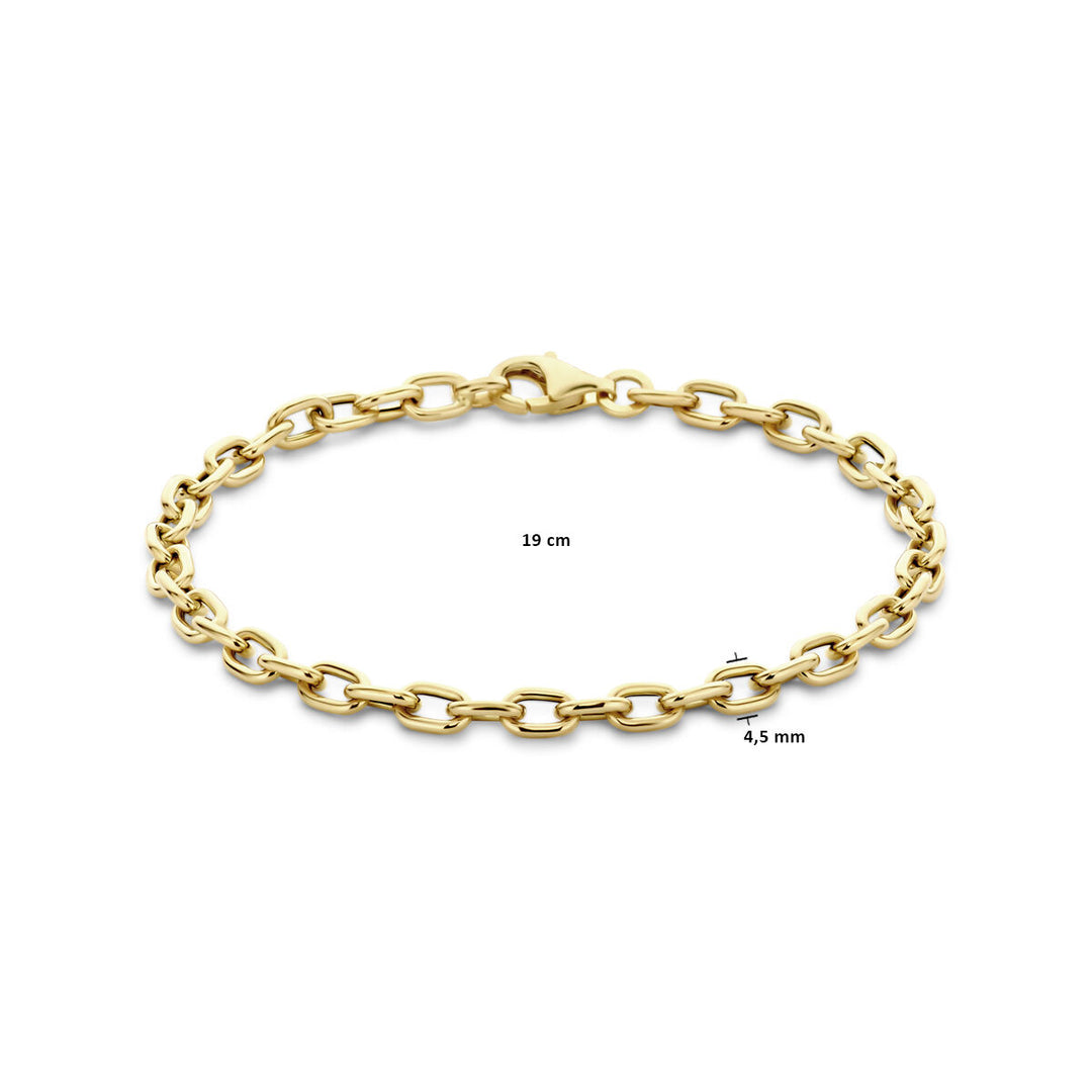 armband 4,5 mm 19 cm 14K geelgoud