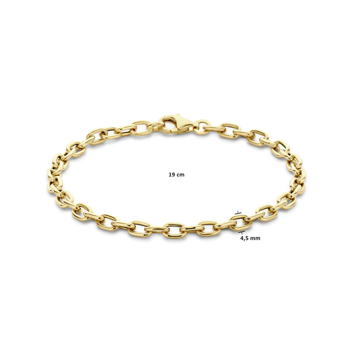 armband 4,5 mm 19 cm 14K geelgoud
