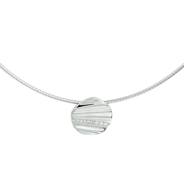 necklace zirconia 43 + 3 cm silver rhodium plated