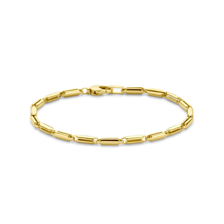 armband staafjes 3,2 mm 21 cm 14K geelgoud