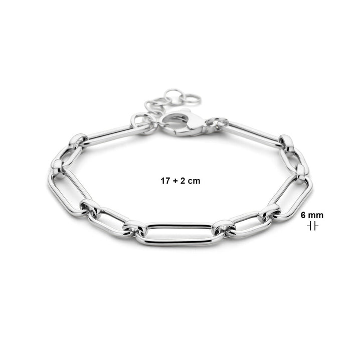 Silver bracelet ladies rhodium plated