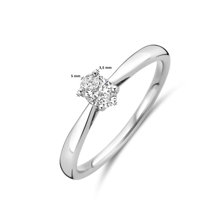 ring lab grown diamant 0.25ct h si 14K witgoud