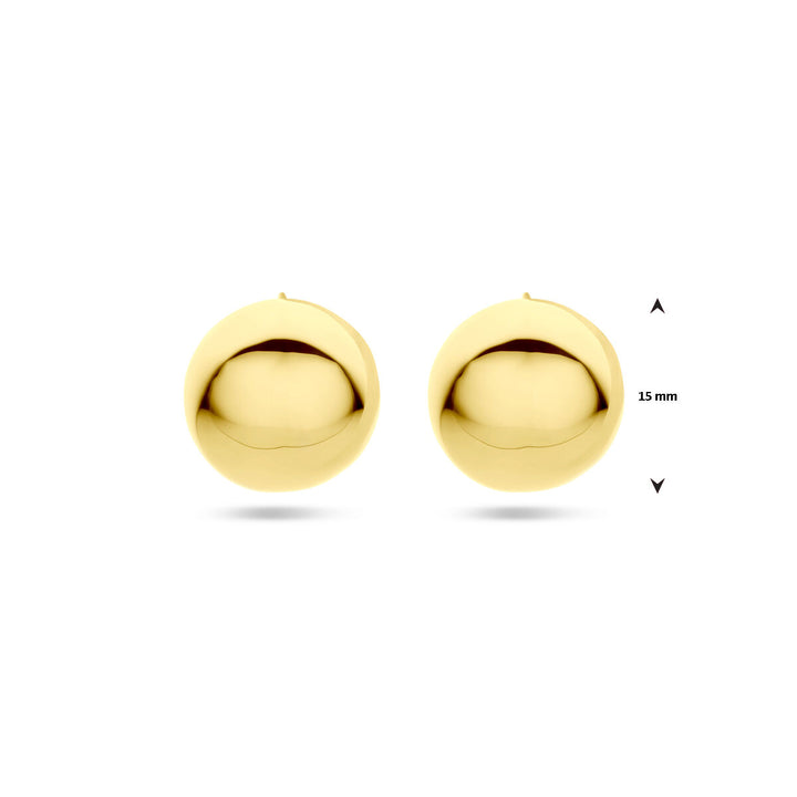 stekeroorringen 15 mm 1 micron zilver verguld (geel)