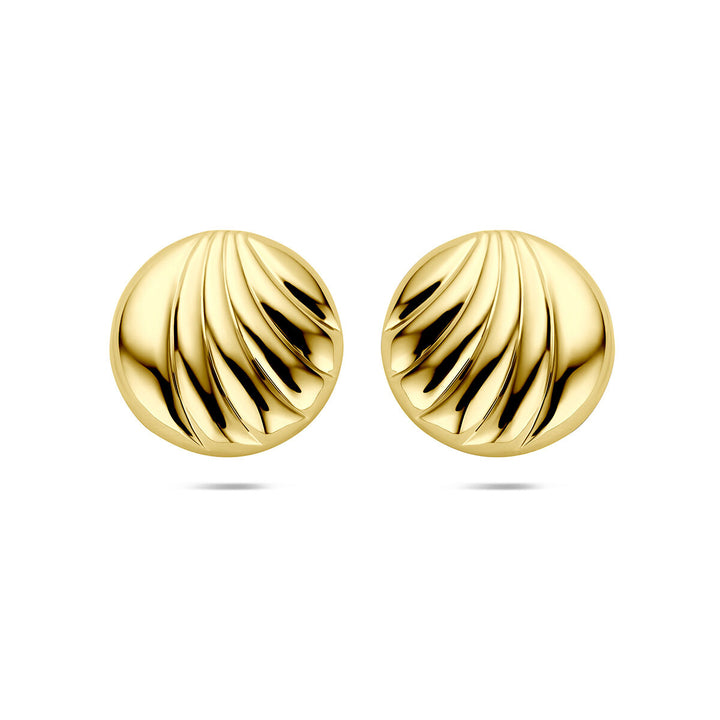 Verguld zilveren oorknoppen 18 mm – tijdloze statement oorbellen