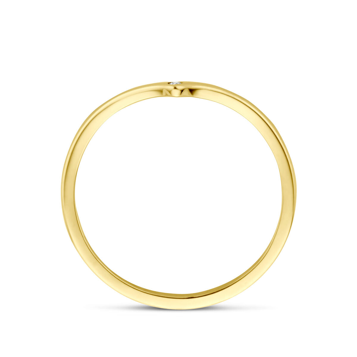 ring zirkonia 14K geelgoud