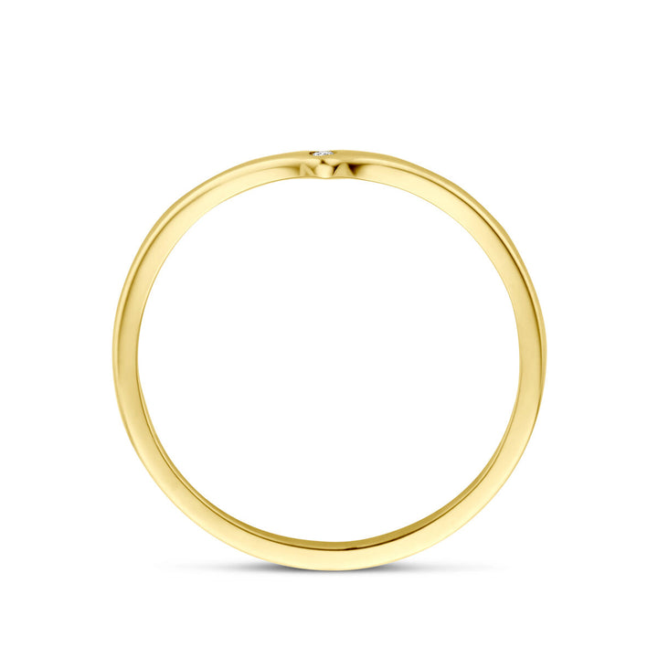 ring zirkonia 14K geelgoud