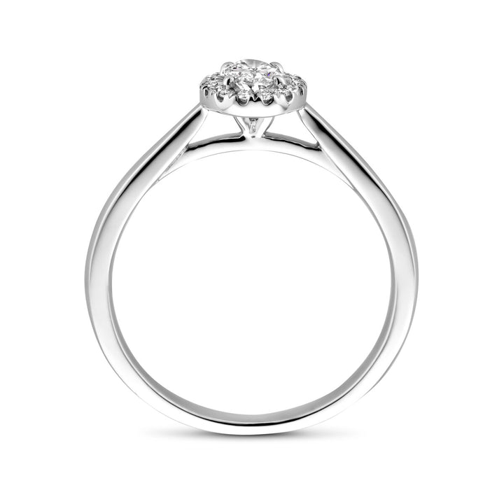 ring lab grown diamant 0.32ct h si 14K witgoud