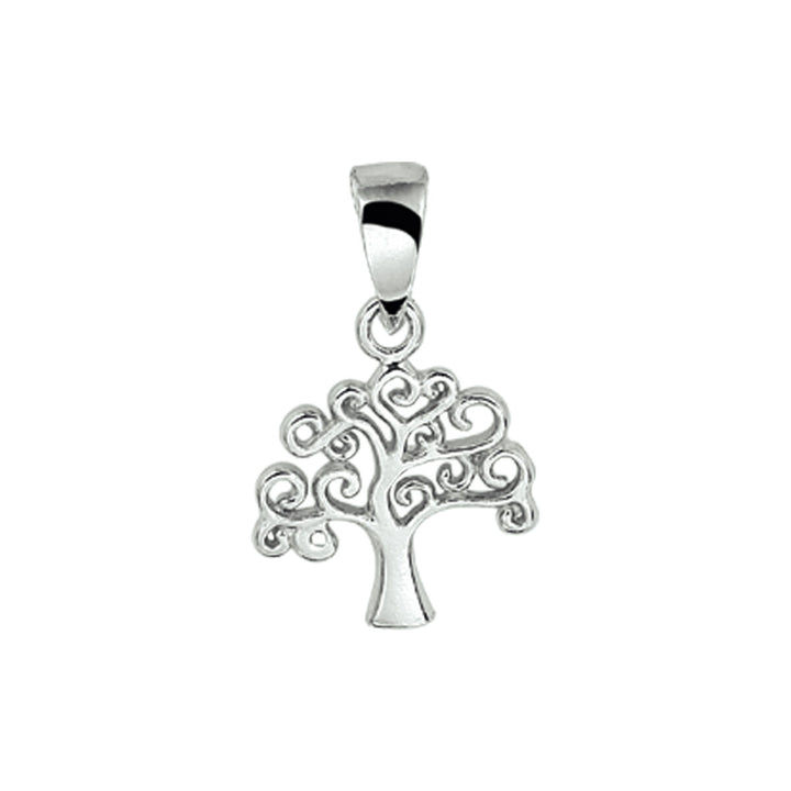 pendant tree of life silver rhodium plated